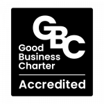 Good Business Charter (GBC) logo - accredited version. This indicates that Grounded HR is a GBC Accredited organisation